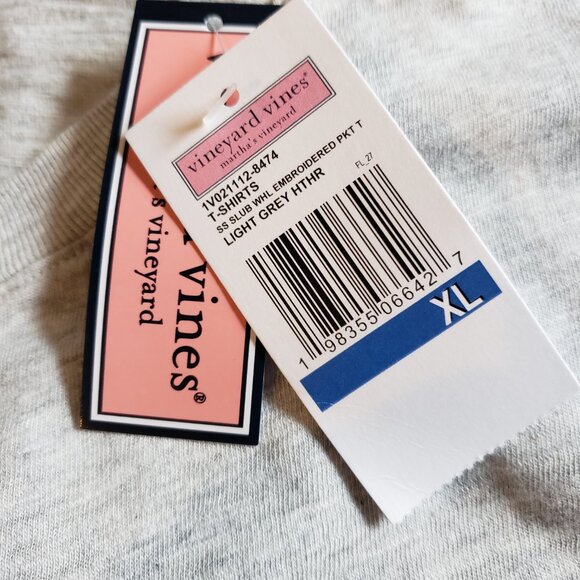 Vineyard Vines Men's Heather Gray Pocket Tee - XL - NWT - Picture 5 of 6